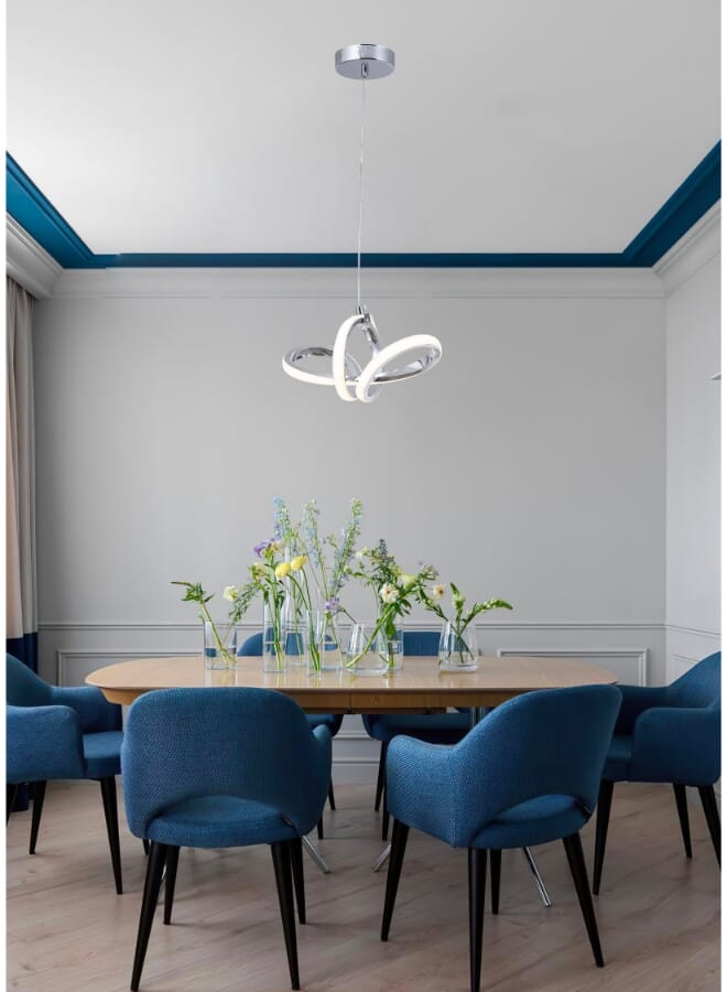 Best Power Modern LED Pendant Light 6546-1 – 3 Lighting Levels, 24W, Adjustable Height (130cm) – Stylish Hanging Light for Dining, Living Room, and Bedroom - Image 1