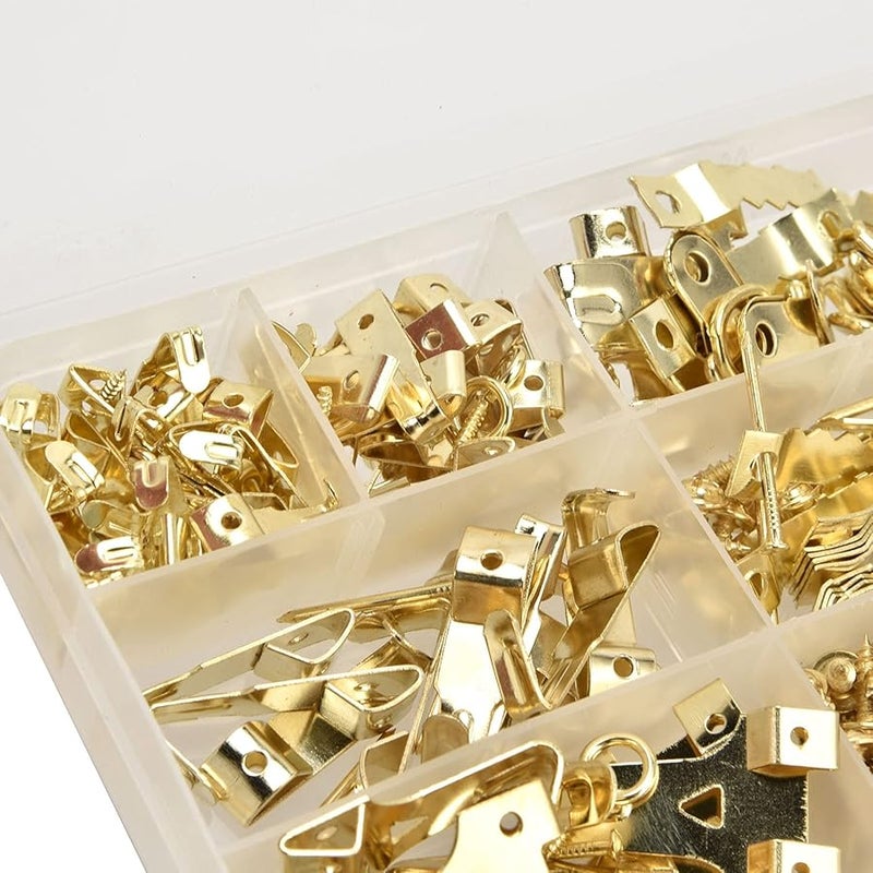 283 Pcs Silver Picture Hooks With Level For Wall Paintings Mirrors Canvas Decoration - Image 3