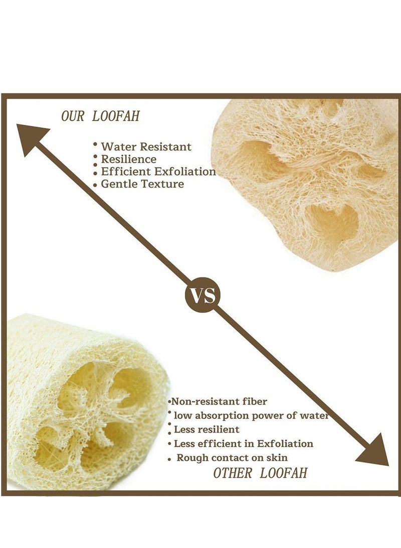 Excefore Bath Sponge, Exfoliating Loofah Pads body Scrubber, All Natural Bath and Shower Exfoliating Washcloth and Loofa Natural Sponge for Face, Back, Body, Eco Friendly, and Biodegradable - Image 5