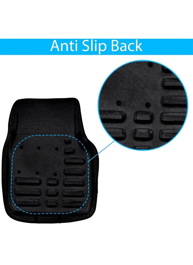 Kingsway KINGSWAY® 4D Car Floor Foot Mats Compatible with Ford Fi-N-Go Aspire (Year 2014-2021) - Complete Set of 3 Pieces, Top-Notch PVC Material, Washable, Black  - Image 4