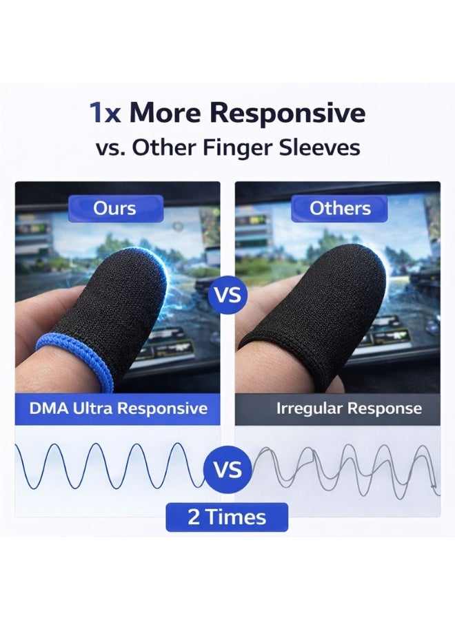 Sweat-Resistant Mobile Gaming Finger Sleeves – Anti-Slip Touchscreen Thumb & Finger Sleeves for PUBG, COD, Fortnite (1 Pair) - Image 5