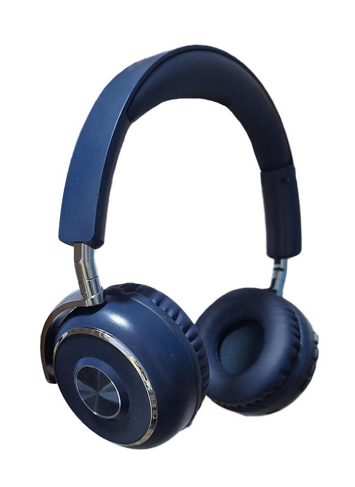 Generic - Wireless headset Metal J-10 freebuds studio ,  pure bass sound, convenient wireless distance, active noise cancelling , multipoint connection , detachable audio cable can do free call with microphone - blue - Image 1