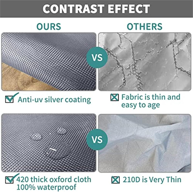 STARTWO Covolo Washer/Dryer Cover,Washer and Dryer Covers，Washine Machine Cover for Waterproof and Dustproof Thickening Front-Loading Machine W27 D33 H39 in (Gray) - Image 3