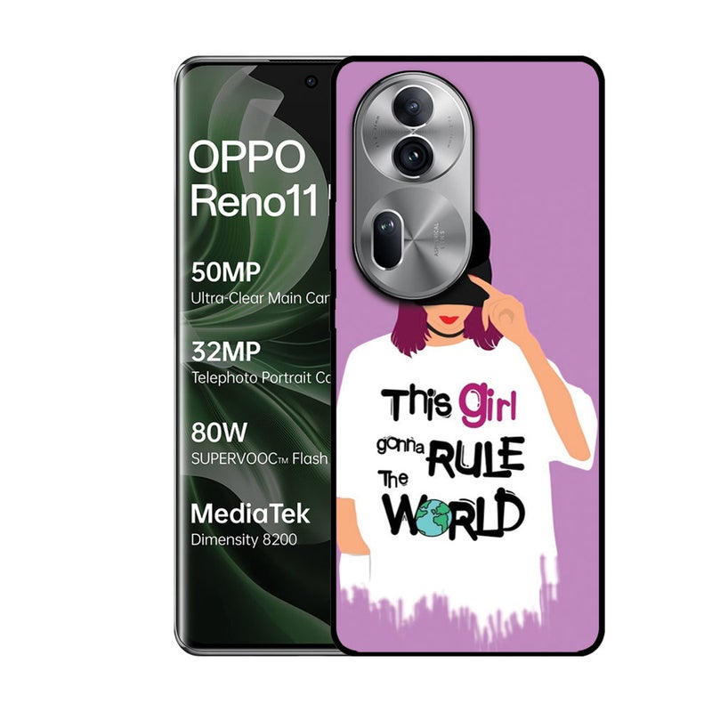EYE CATCH Printed Protective Case Cover For Oppo Reno 11 Pro -  Girl Gonna Rule The World - Image 1