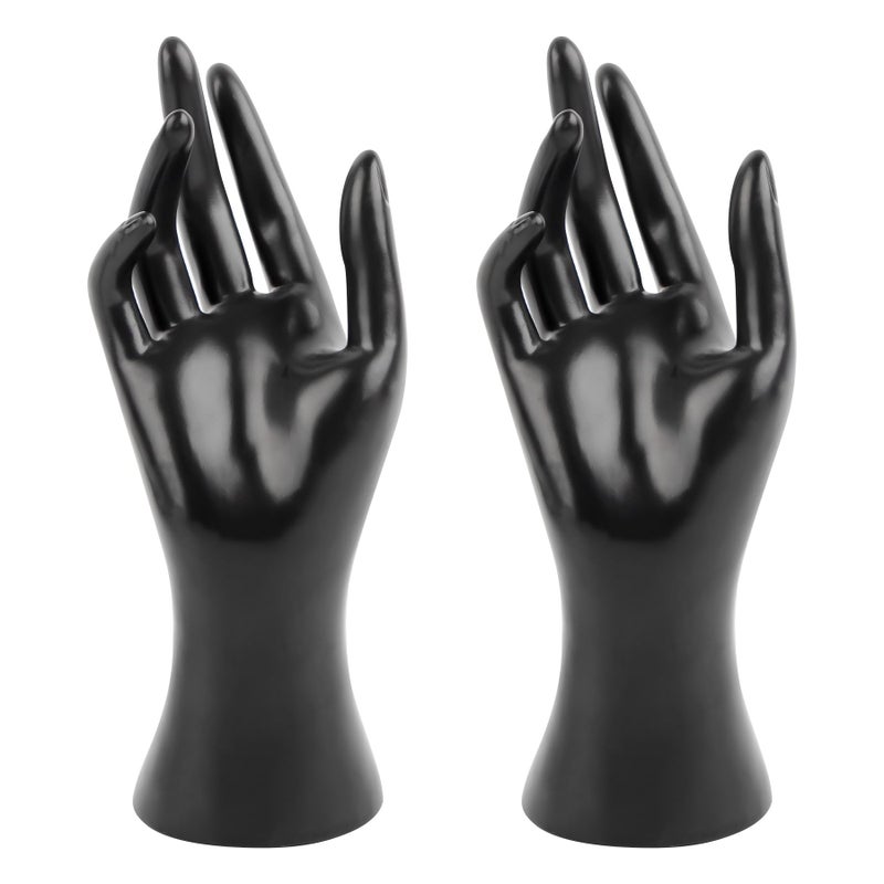 AUEAR Female Mannequin Hand Display for Jewelry Holder Bracelet Necklace Ring Stand Black 866x295 2 Pack