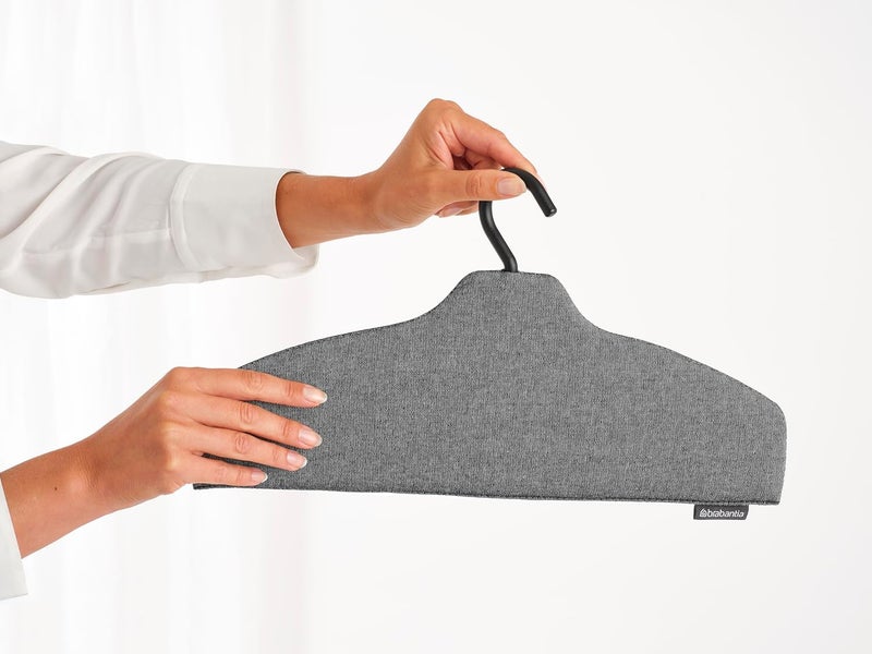 brabantia - Steam Clothes Hanger - Solid Surface for High-Pressure Steaming on Collars and Shoulders - Quick & Easy Results - Double-Sided Use - Versatile 360° Rotating Hook - Pepper Black - Image 2
