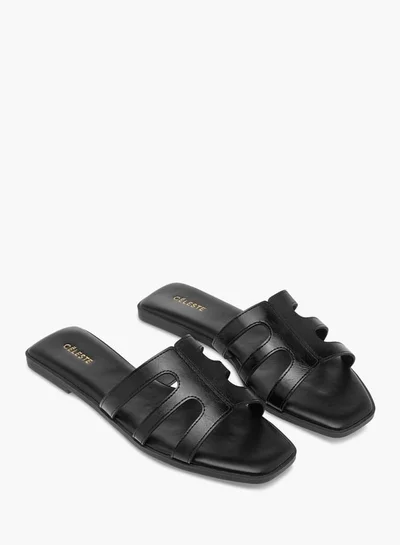 سيليست Women's Solid Slip-On Flat Sandals