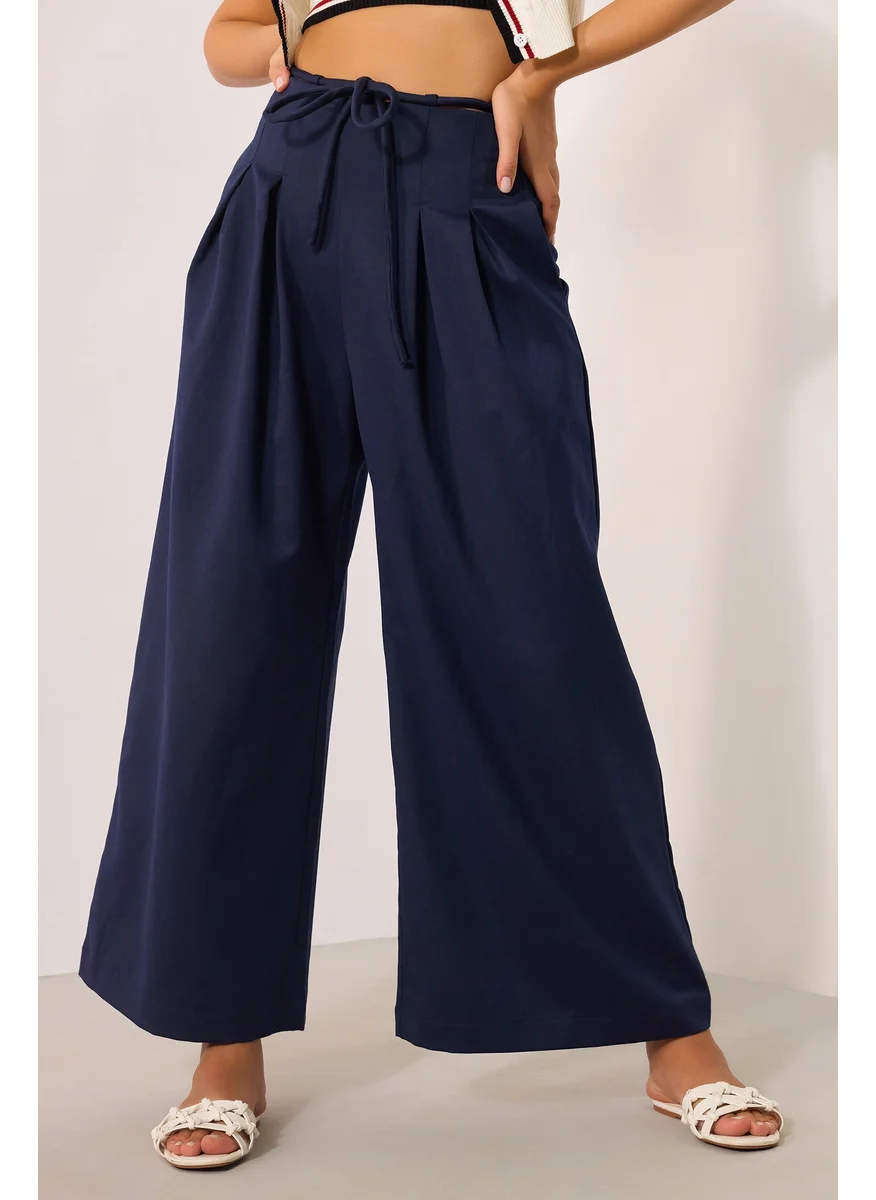 فيرجيو Virgio Women Rescued Poly Fabric Full Length Solid Trouser