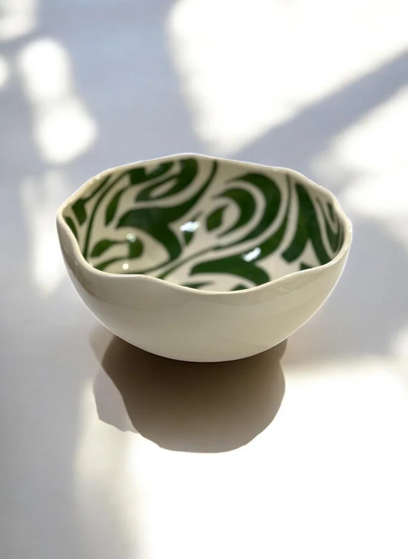 تادارت CALLIGRAPHY SOUP BOWL - New shape GREEN INTERIOR