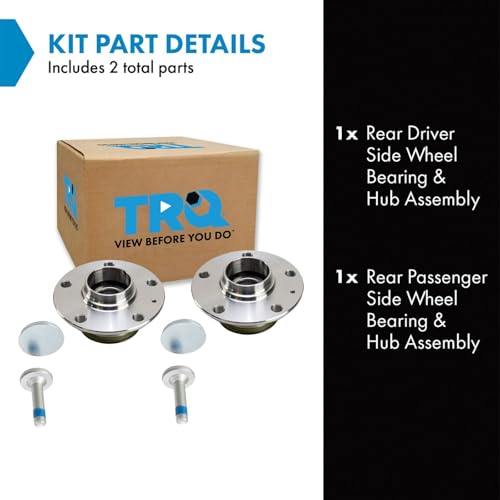 TRQ مجموعة محور العجلة الخلفية والمحامل TRQ لجهة اليسار واليمين لأودي إيوس جولف GTI رابيت A3 VW - Image 2