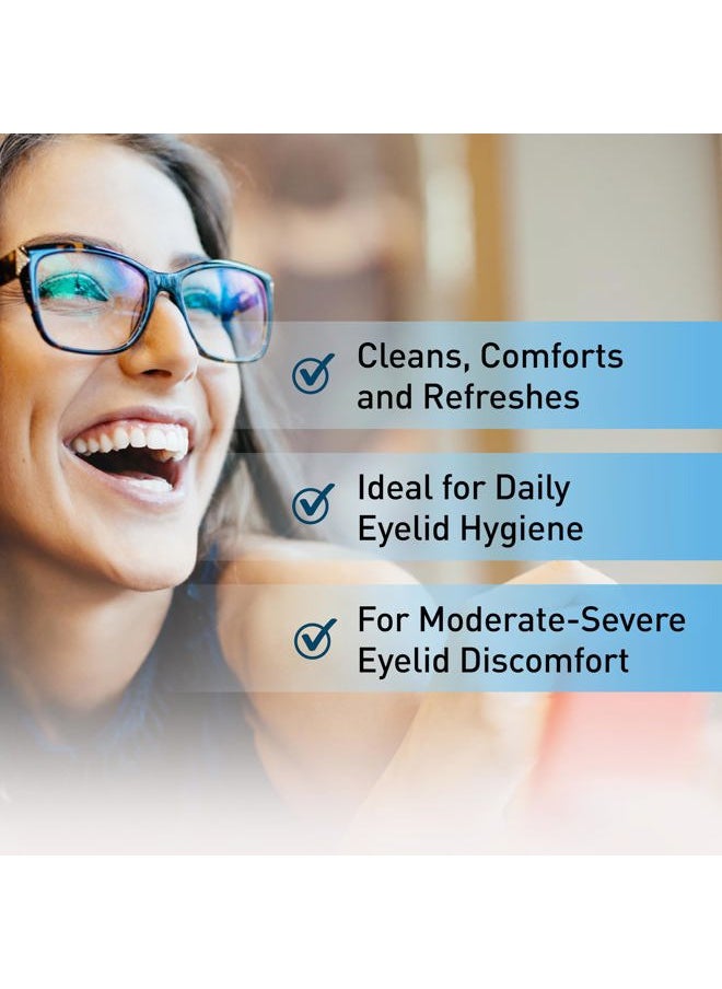 OCuSOFT - Lid Scrub PLUS - Pre-Moistened Leave-On Eyelid Wipes for Moderate to Severe Conditions - Moisturizing Eyelid Cleanser for Maximum Relief - 30 Count - Image 1