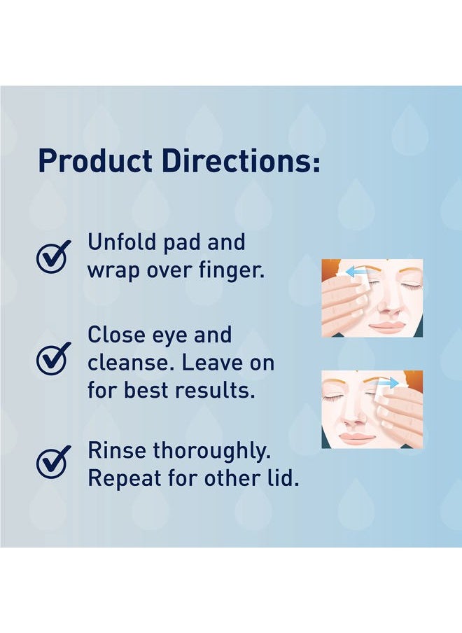 OCuSOFT - Lid Scrub PLUS - Pre-Moistened Leave-On Eyelid Wipes for Moderate to Severe Conditions - Moisturizing Eyelid Cleanser for Maximum Relief - 30 Count - Image 1