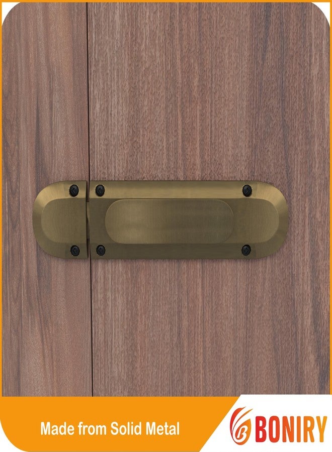 Boniry Door Latch Lock | Solid Metal Door Stopper for Bathroom, Home, Office | Easy Install, Smooth Sliding, Heavy Duty Latch (1, Brass) - Image 5