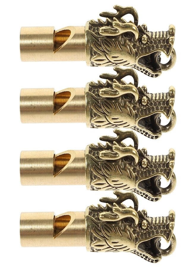 CONGARTENO Brass Dragon Whistles Dragon Head Keychian Portable Emergency and Signal Whistle for Camping Hiking and Outdoor Survival with Lanyard - Image 1