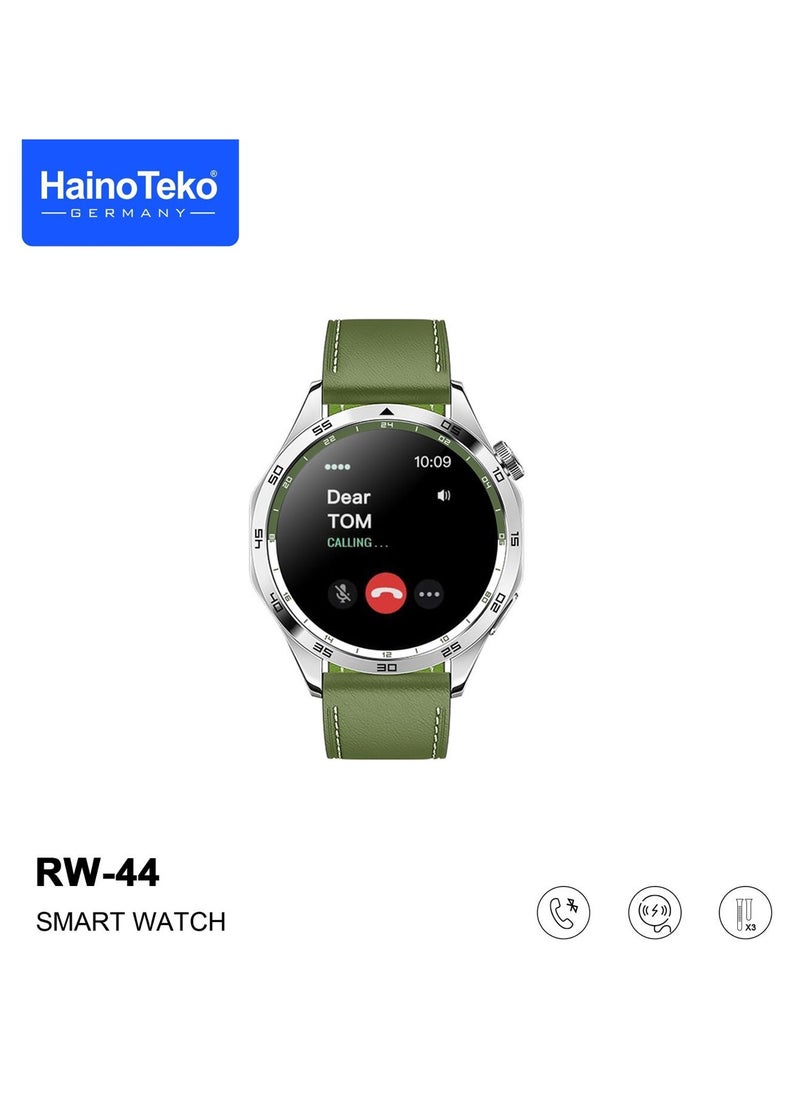 Haino Teko - Haino Teko RW44 Round Screen AMOLED Display Smart Watch With 3 Pair Straps and Wireless Charger For Gents and Boys - Image 1