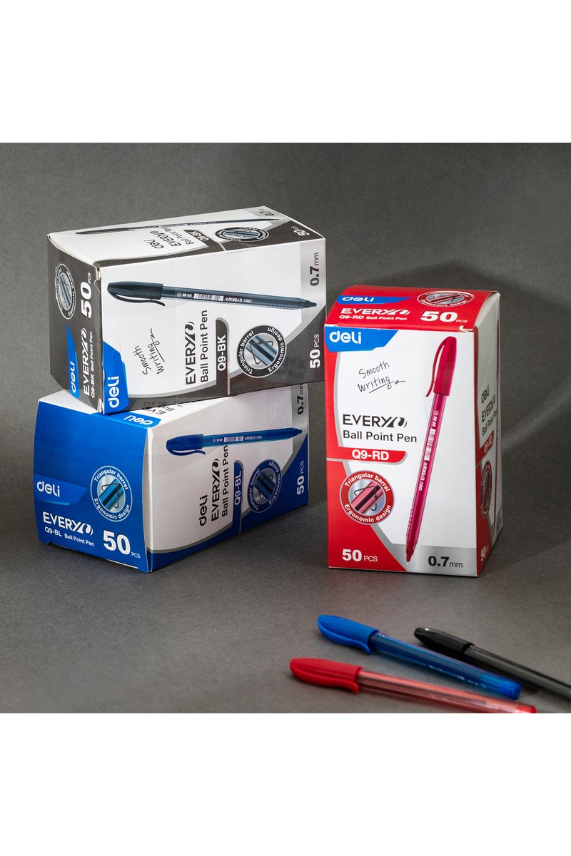 Deli EQ9-BK Ball Point Pen - 50pcs / ideal for school and office use - Image 2