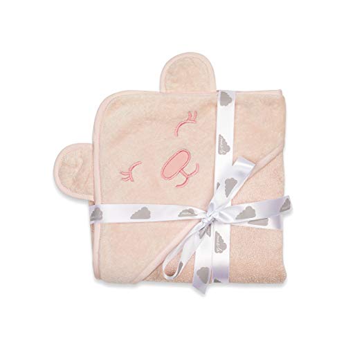Masilo 100% Cotton Hooded Towel/Ideal for Babies 0-18months / Luxurious and Super Absorbent Baby Towel/Infant to Toddler Wrap Towel with Hood/Soft, Lightweight and Breathable/Grrly/Pink - Image 4