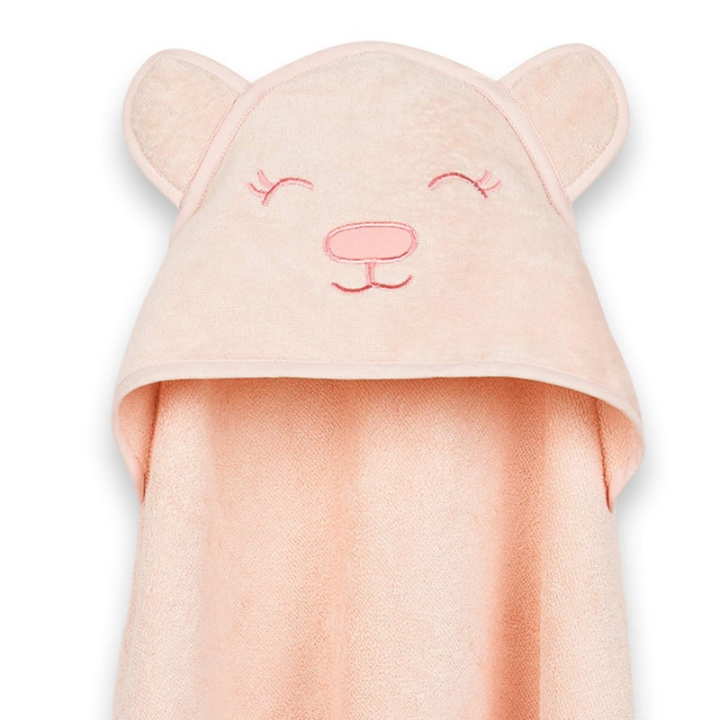 Masilo 100% Cotton Hooded Towel/Ideal for Babies 0-18months / Luxurious and Super Absorbent Baby Towel/Infant to Toddler Wrap Towel with Hood/Soft, Lightweight and Breathable/Grrly/Pink - Image 5