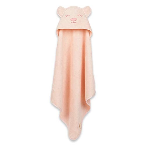 Masilo 100% Cotton Hooded Towel/Ideal for Babies 0-18months / Luxurious and Super Absorbent Baby Towel/Infant to Toddler Wrap Towel with Hood/Soft, Lightweight and Breathable/Grrly/Pink - Image 2