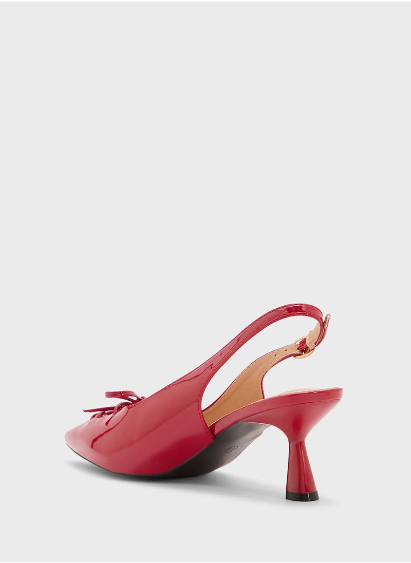 Andarina Heeled Pointed Sling Back Pump  - Image 3