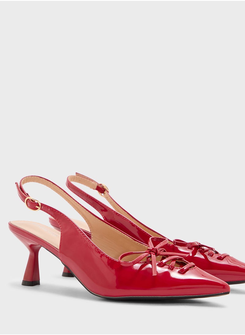 Andarina Heeled Pointed Sling Back Pump  - Image 4