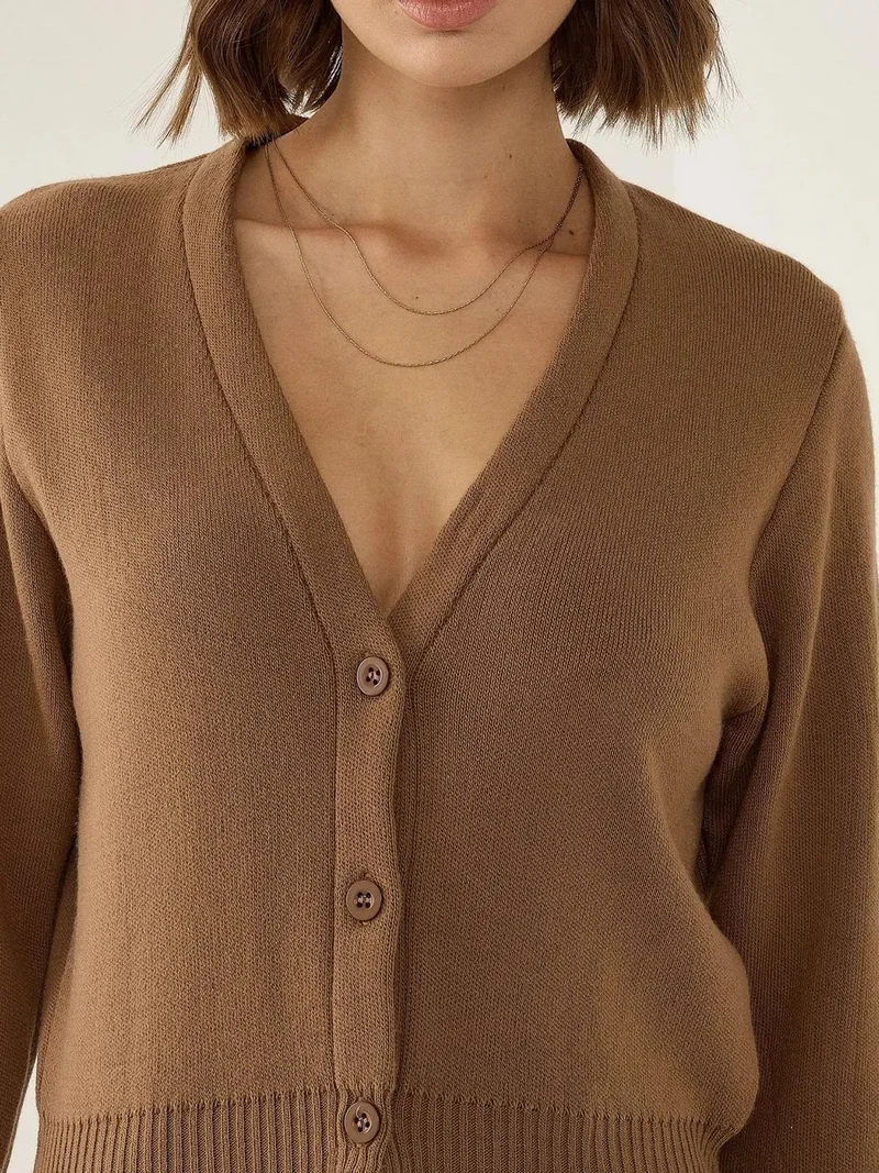 HICCUP Semi Fit V-Neck Knitted Cardigan