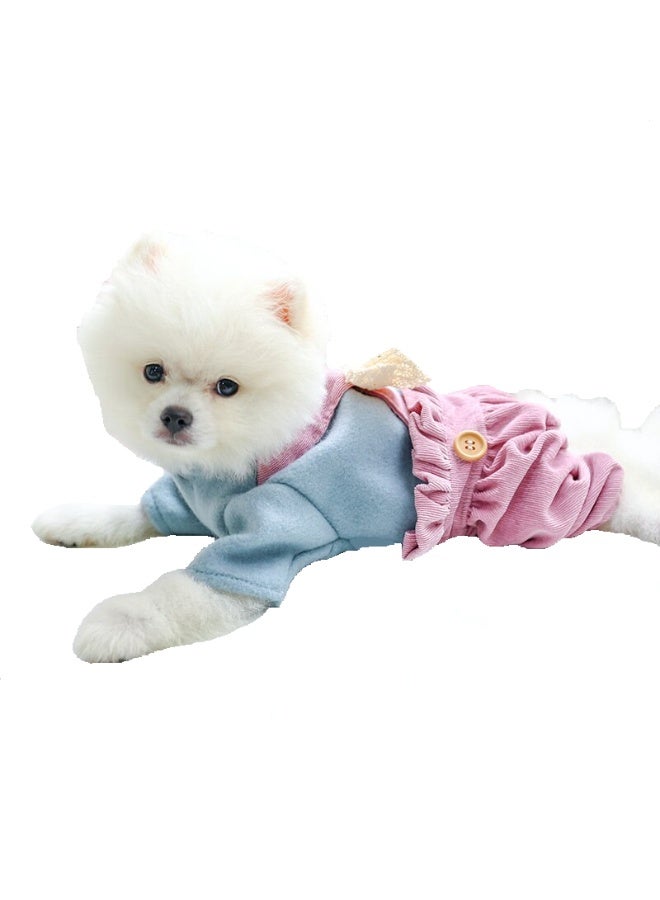 Sweet Cathy Pet Cat Dog Jumpsuit Apparel Clothes Strap Skirt Cute Clothing Costume Overall Jumper - Image 1