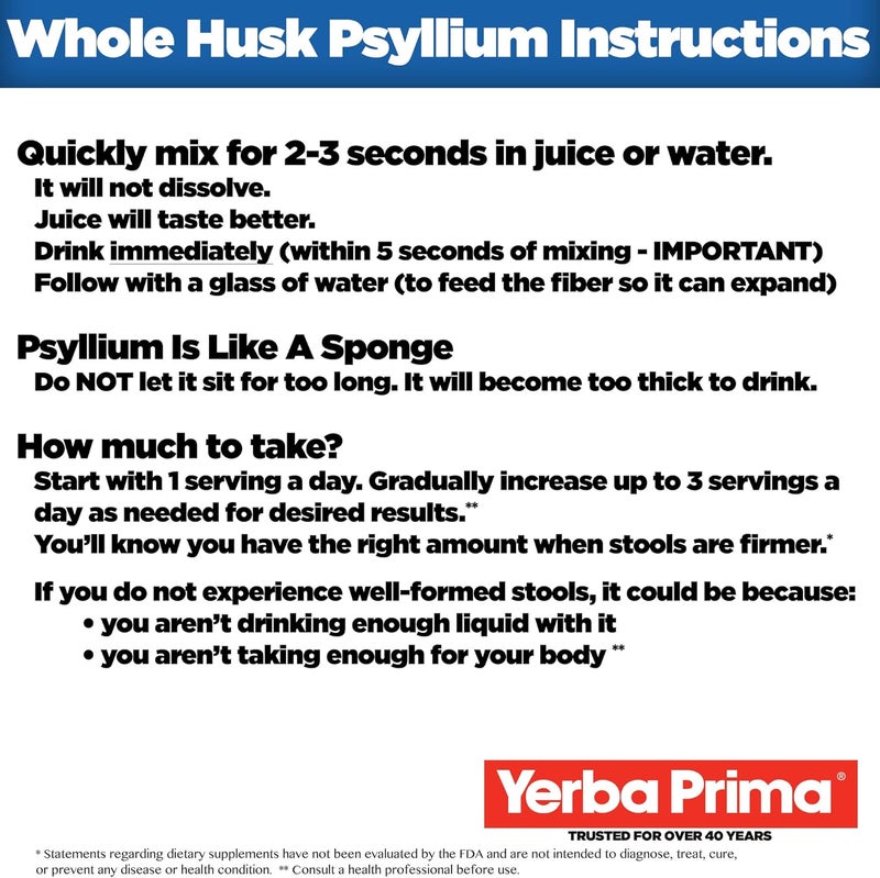 Yerba Prima Psyllium Whole Husks Colon Cleanser 12 Ounce Pack Of 3 - Image 3