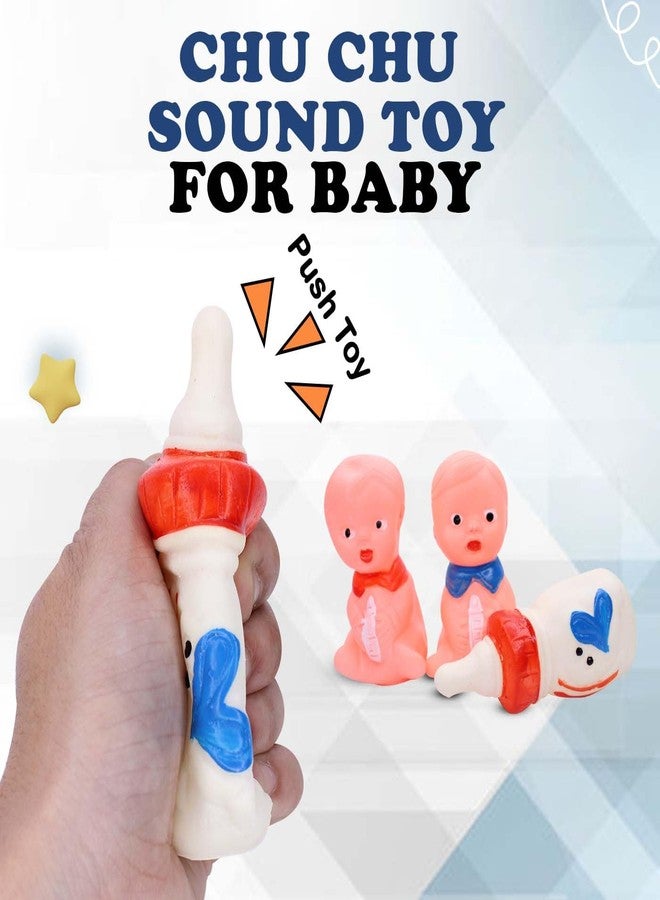 GLAN Squeeze Bath Toys Non-Toxic BPA Free Chu Chu Colourful Soft Rubber Bathing Toy for Baby Set of 3Pcs Multicolour Pack of 1 - Image 4