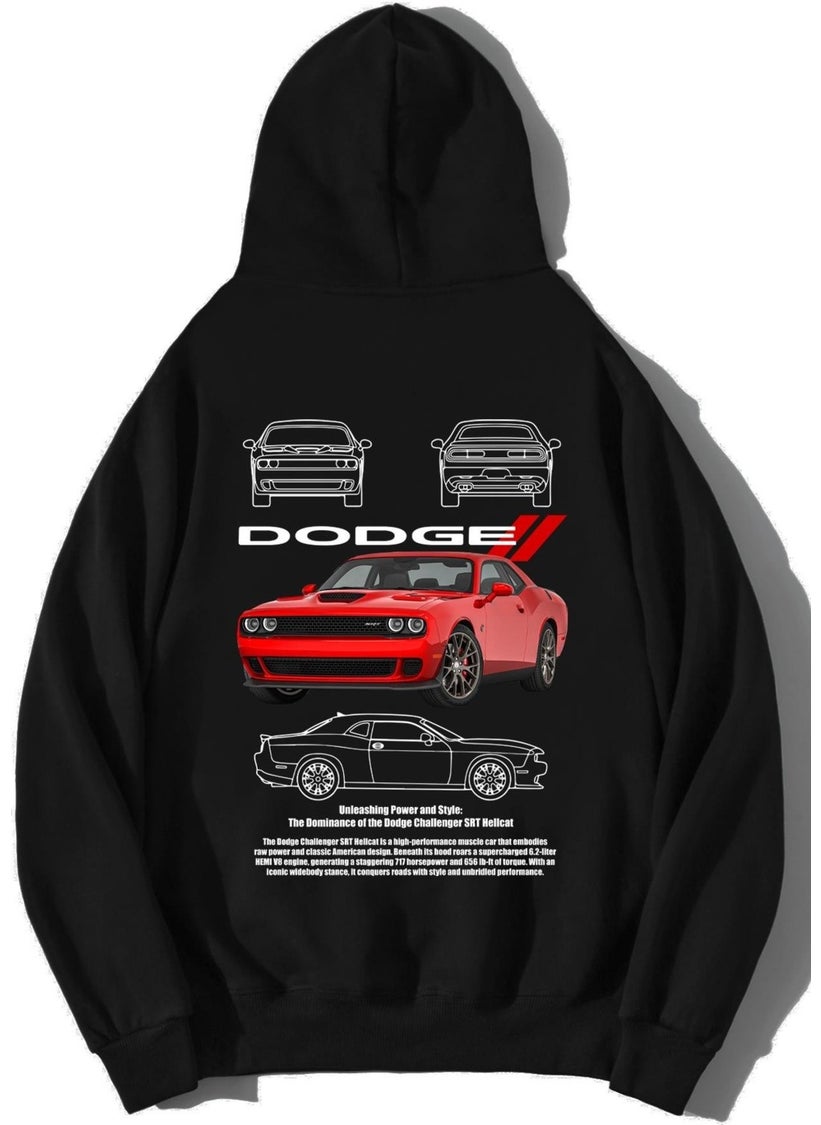 BRZ Collection - Unisex Oversize Dodge Challenger Srt Hellcat Hoodie - Image 1