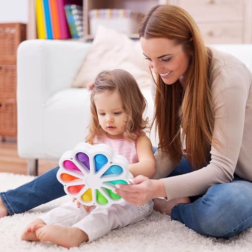 AFLUODN Pop Fidget Sensory Toys for Toddlers 13 Montessori Toys for 1 2 3 Year Old Toddlers Push and Popping Bubbles Digits Number Learning Sensory Preschool Toy - Image 5
