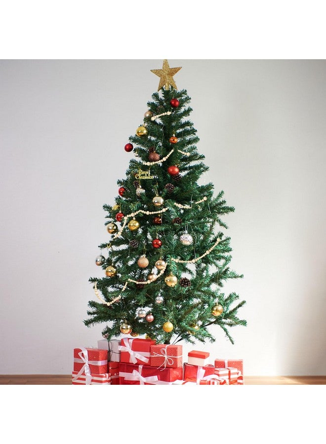 جي هول GWHOLE 2 قطعة من خرزات خشبية لتزيين شجرة الكريسماس على طراز بوهو لحفلات أعياد الميلاد وديكور الموقد الريفي 7.2 قدم (7.2 قدم، قطعتان) - Image 5