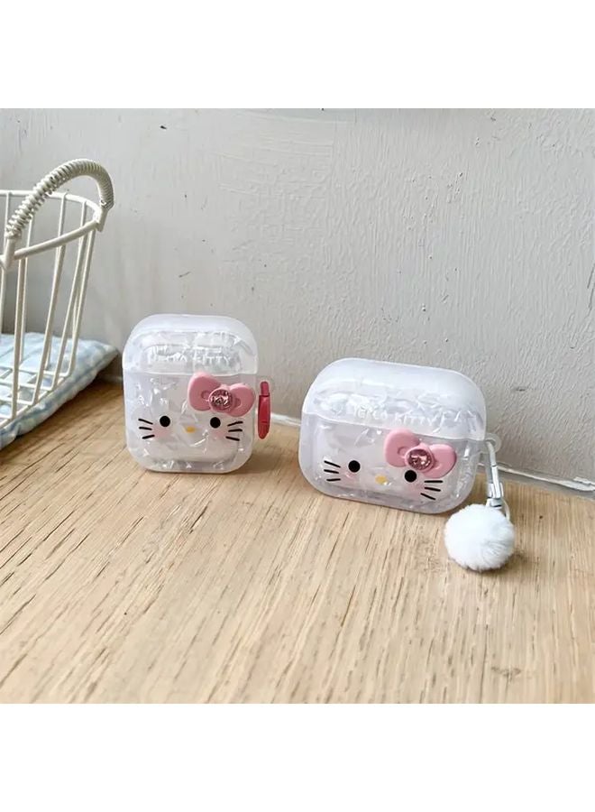 Sanrio Bow Kt Cat AirPods 3 Case Shell Pattern Bluetooth Protective Cover Durable - Image 2