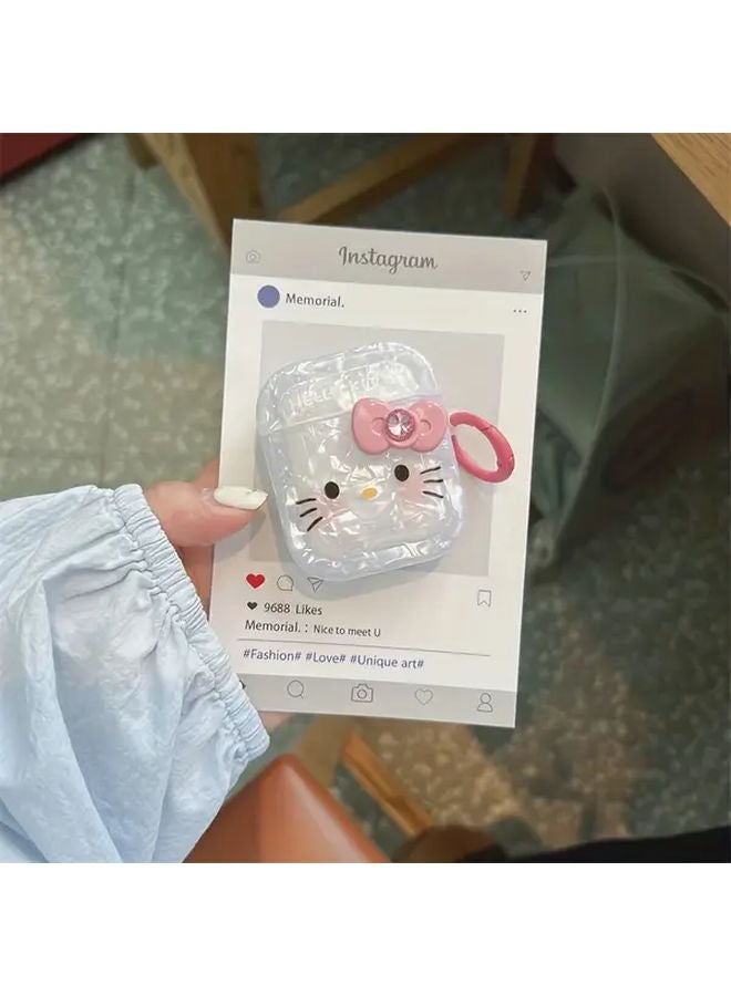 Sanrio Bow Kt Cat AirPods 3 Case Shell Pattern Bluetooth Protective Cover Durable - Image 5