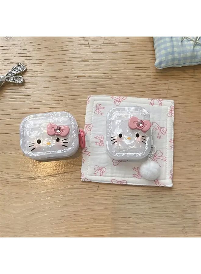 Sanrio Bow Kt Cat AirPods 3 Case Shell Pattern Bluetooth Protective Cover Durable - Image 3