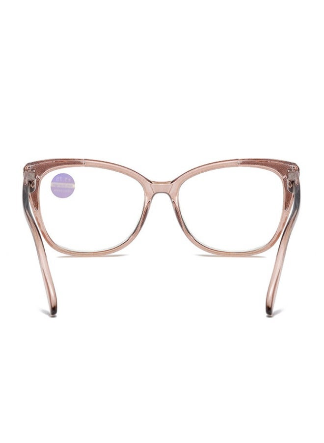 Booma Opticals NAOMI-C3 +1.0  Anti-Blue Light Reading Glasses for Women ,+1.0 Magnification Glasses, Presbyopia Eyeglasses, Lightweight, Stylish Bronze colour, Cat Eye Frame, Computer Eyestrain Relief - Image 2