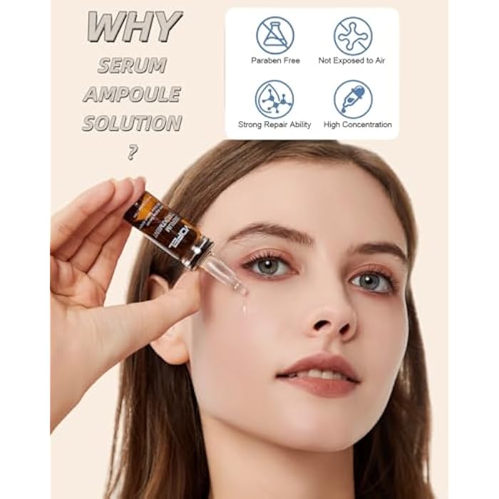 VOFEL Anti Aging Serum with Hyaluronic Acid for Microneedling Serum BB Glow Starter Kit Serum Ampoules for Face 0.35 oz 4 Vials - Image 5
