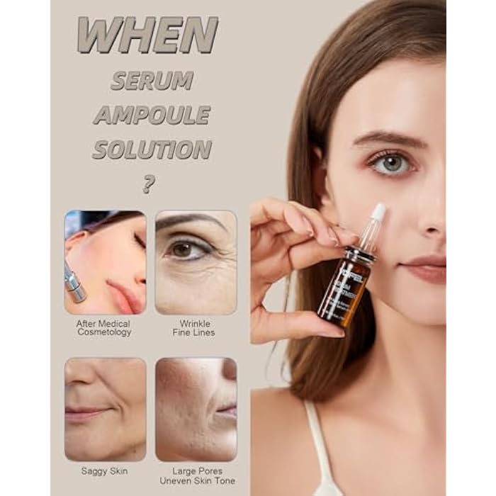VOFEL Anti Aging Serum with Hyaluronic Acid for Microneedling Serum BB Glow Starter Kit Serum Ampoules for Face 0.35 oz 4 Vials - Image 2