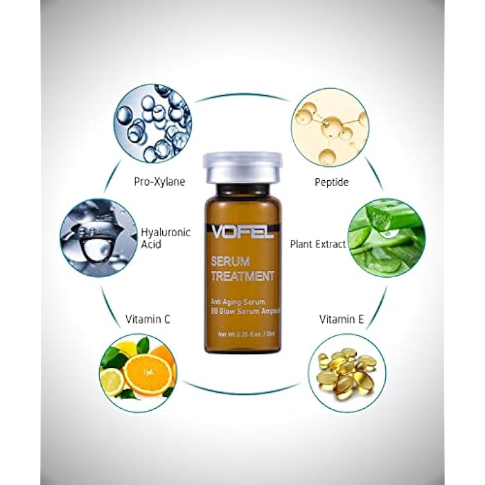 VOFEL Anti Aging Serum with Hyaluronic Acid for Microneedling Serum BB Glow Starter Kit Serum Ampoules for Face 0.35 oz 4 Vials - Image 4