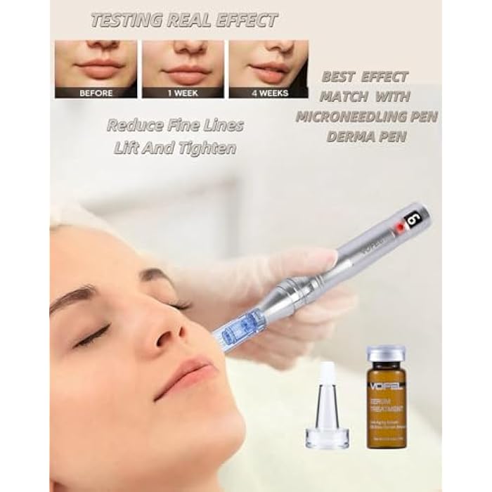 VOFEL Anti Aging Serum with Hyaluronic Acid for Microneedling Serum BB Glow Starter Kit Serum Ampoules for Face 0.35 oz 4 Vials - Image 3