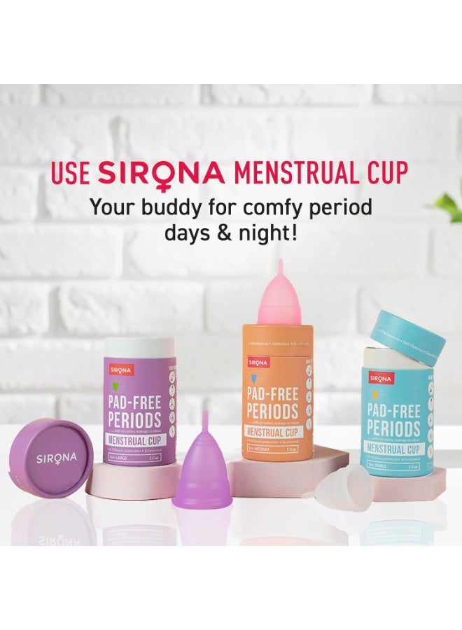 Sirona Reusable Menstrual Cup Medium | Reusable Period Cup | Tampon and Pad Alternative | Heavy Flow - Image 5