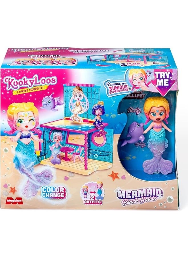 KookyLoos - Kookyloos Mermaid Beach House Doll and Pet - Image 1
