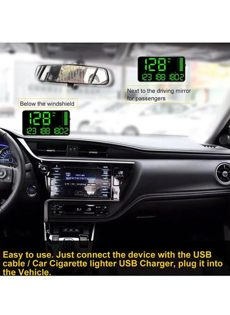 Furtey - HUD Head Up Display Speedometer Multi-Functional Speed Warning System Portable Car Projector with Fatigue Driving Reminder - Image 1