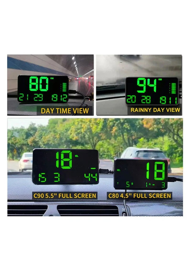 Furtey - HUD Head Up Display Speedometer Multi-Functional Speed Warning System Portable Car Projector with Fatigue Driving Reminder - Image 1