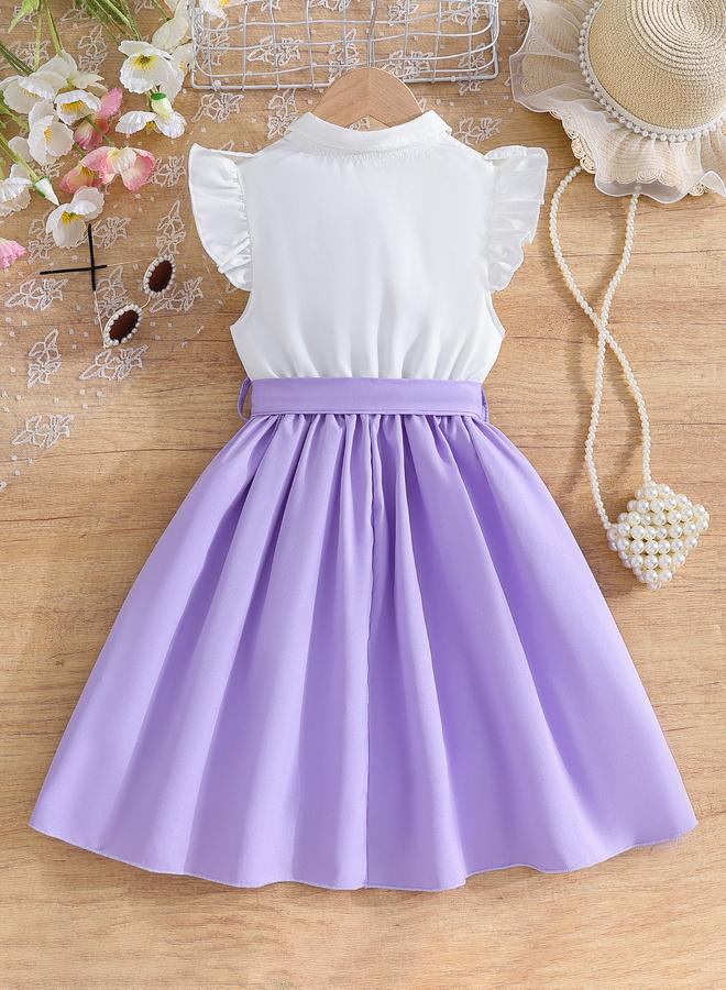 Take Two Ruffle Detail Belted Dress - Image 2