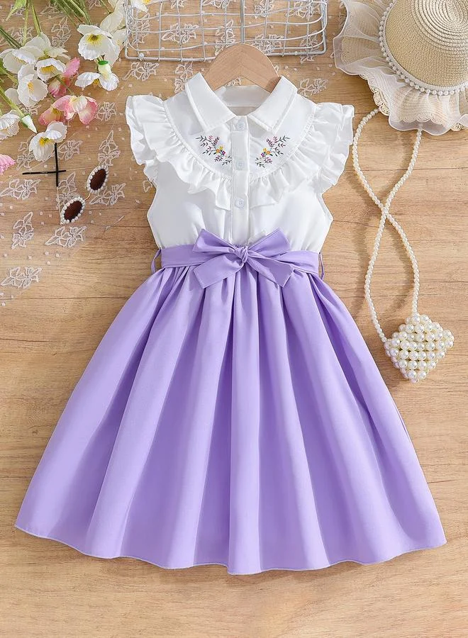 Take Two Take Two Ruffle Detail Belted Dress