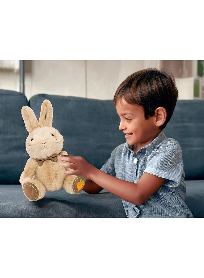 Toto Toys Lovely Bow Collar Long Ears Carrot Rabbit Plush Toy Brown Color 30 cm - Image 4
