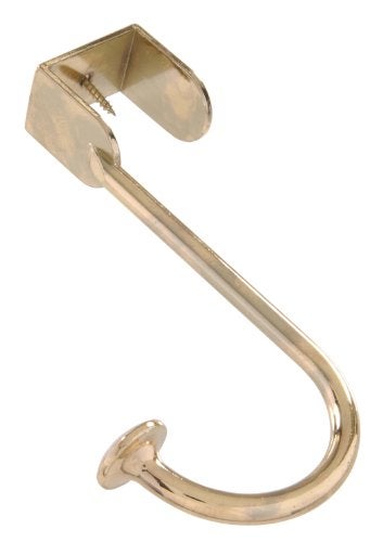 Hardware Essentials 852907 Over The Door Hook Brass - Image 3