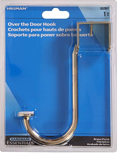 Hardware Essentials 852907 Over The Door Hook Brass - Image 2