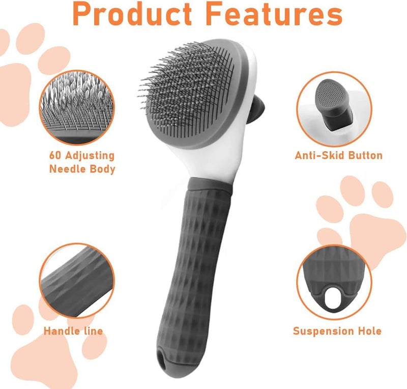 Blutails Slicker Brush for Dogs and Cats | Self Cleaning Brush For Grooming Pets | Suitable for Cats and Dogs and Any Fur Babies - Image 4